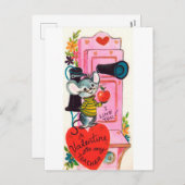 Retro Vintag Teacher Valentine Urlaub Postkarte (Vorne/Hinten)