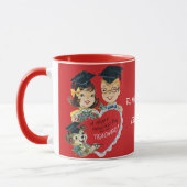 Retro Vintag Teacher's Valentine Day Custom Tasse (Links)