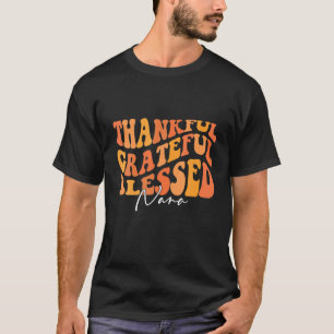 Retro Vintag Thanksg Selig Nana Herbstdankwürdigun T-Shirt
