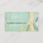 Retro Vintag Tree Business Card Visitenkarte (Rückseite)