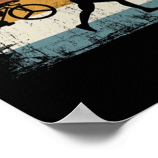 Retro Vintag Triathlon Poster (Ecke)