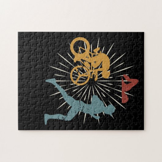 Retro Vintag Triathlon Puzzle (Horizontal)