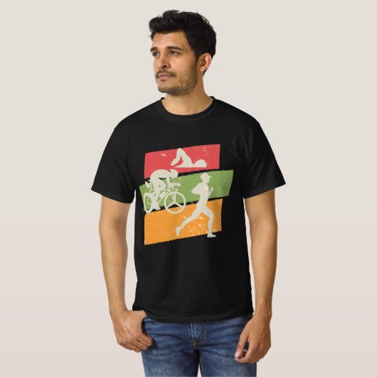 Retro Vintag Triathlon T-Shirt (Vorne ganz)