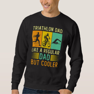 Retro Vintag Triathlon Vater Vatertag Triathlet Sweatshirt