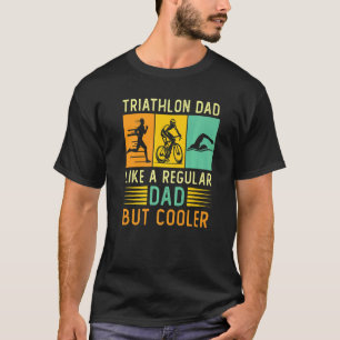 Retro Vintag Triathlon Vater Vatertag Triathlet T-Shirt