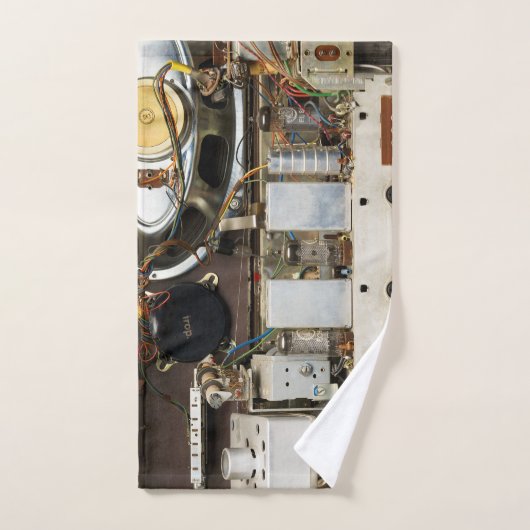 Retro Vintag Tube Radio Badhandtuch Set (Handtuch)