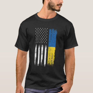 Retro Vintag Ukraine - Amerikanische Flaggenpreisv T-Shirt