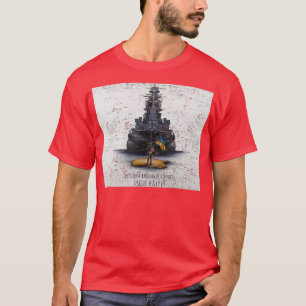 Retro Vintag Ukraine Postfach Briefmarke Flaggenke T-Shirt