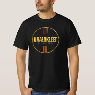 Retro Vintag Unalaklea Stadt alaska Staat 70er gro T-Shirt