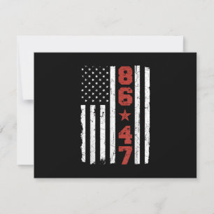 Retro Vintag USA Flag 86 47 Anti Trump Einladung