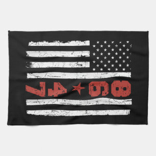 Retro Vintag USA Flag 86 47 Anti Trump Geschirrtuch