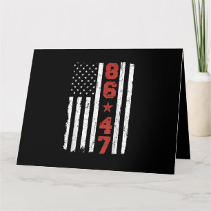 Retro Vintag USA Flag 86 47 Anti Trump Karte