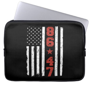 Retro Vintag USA Flag 86 47 Anti Trump Laptopschutzhülle