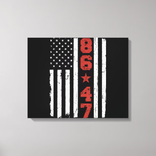 Retro Vintag USA Flag 86 47 Anti Trump Leinwanddruck