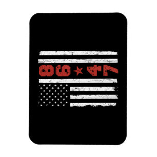 Retro Vintag USA Flag 86 47 Anti Trump Magnet