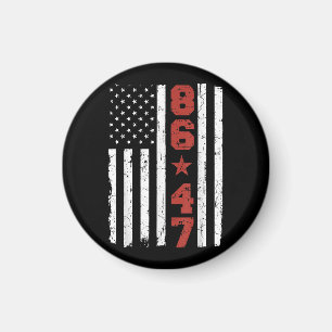 Retro Vintag USA Flag 86 47 Anti Trump Magnet