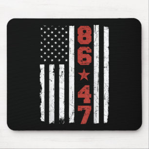 Retro Vintag USA Flag 86 47 Anti Trump Mousepad