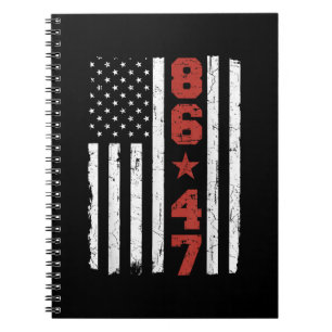 Retro Vintag USA Flag 86 47 Anti Trump Notizblock