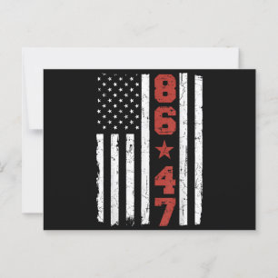 Retro Vintag USA Flag 86 47 Anti Trump Postkarte