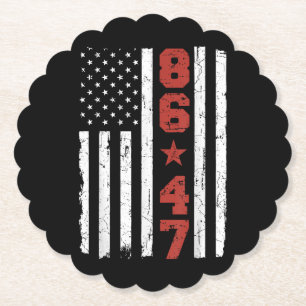 Retro Vintag USA Flag 86 47 Anti Trump Untersetzer