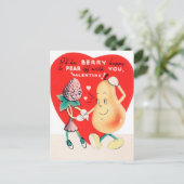 Retro Vintag Valentine Berry und Peak Postkarte (Stehend Vorderseite)