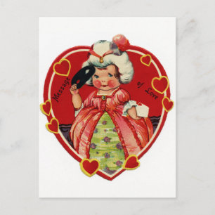 Retro Vintag Valentine Feiertagspostkarte