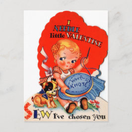 Retro Vintag Valentine Feiertagspostkarte