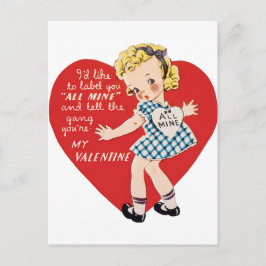 Retro Vintag Valentine Feiertagspostkarte