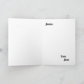 Retro Vintag Valentine's Day Hugs and Kisses Karte (Innenseite)