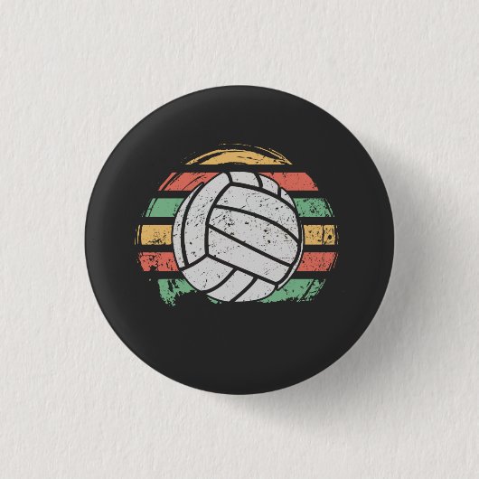 Retro Vintag Volleyball Button (Vorderseite)