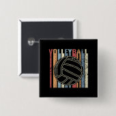 Retro Vintag Volleyball Button (Vorne & Hinten)