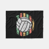 Retro Vintag Volleyball Fleecedecke (Vorderseite (Horizontal))
