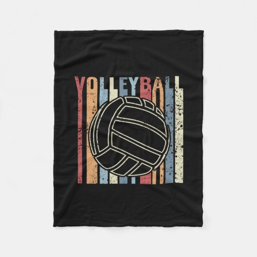 Retro Vintag Volleyball Fleecedecke (Vorderseite)