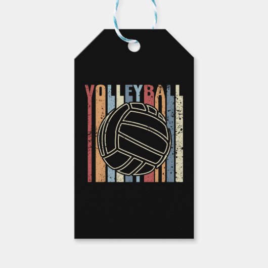 Retro Vintag Volleyball Geschenkanhänger (Vorderseite)
