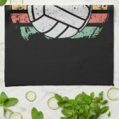 Retro Vintag Volleyball Geschirrtuch (Gefaltet)