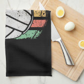 Retro Vintag Volleyball Geschirrtuch (Viertel Falte)