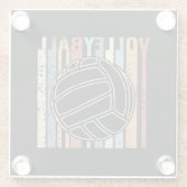 Retro Vintag Volleyball Glasuntersetzer (Rückseite)