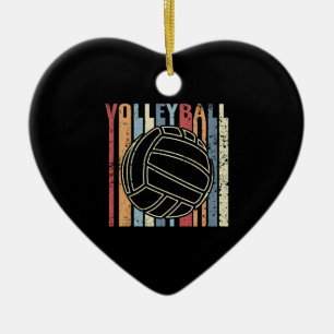 Retro Vintag Volleyball Keramik Ornament
