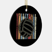 Retro Vintag Volleyball Keramik Ornament (Rechts)