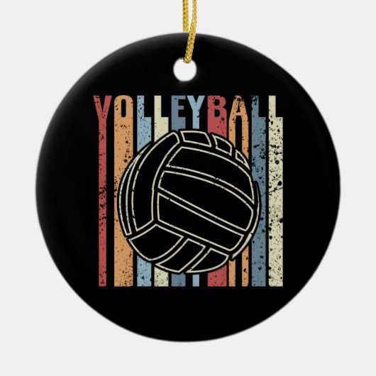 Retro Vintag Volleyball Keramik Ornament (Vorne)