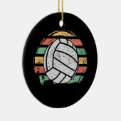 Retro Vintag Volleyball Keramik Ornament (Rechts)