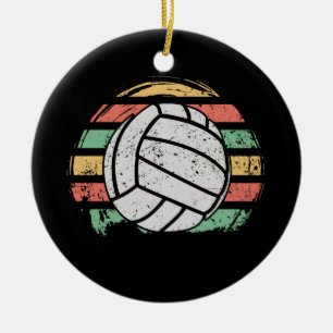 Retro Vintag Volleyball Keramik Ornament