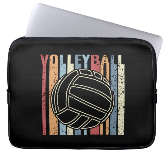 Retro Vintag Volleyball Laptopschutzhülle (Vorderseite)