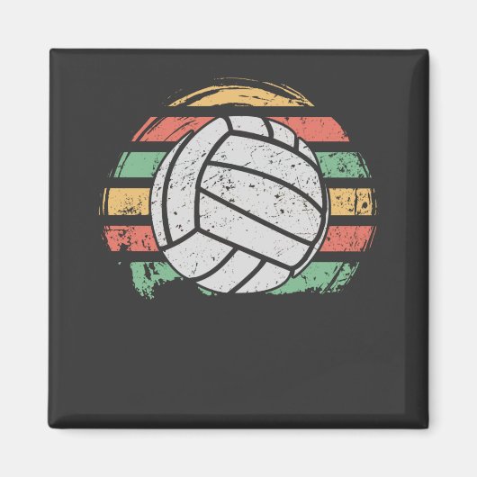 Retro Vintag Volleyball Magnet (Vorne)