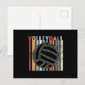 Retro Vintag Volleyball Postkarte (Vorne/Hinten)