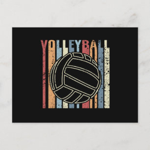 Retro Vintag Volleyball Postkarte