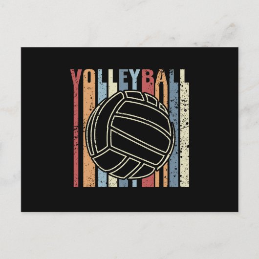 Retro Vintag Volleyball Postkarte (Vorderseite)