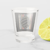 Retro Vintag Volleyball Schnapsglas (Rückseite)