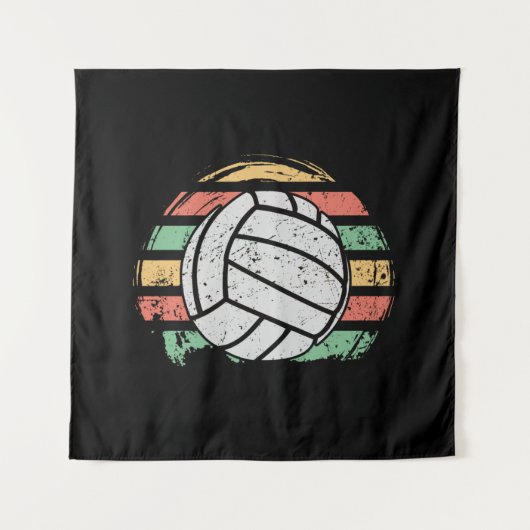 Retro Vintag Volleyball Wandteppich (Vorderseite)