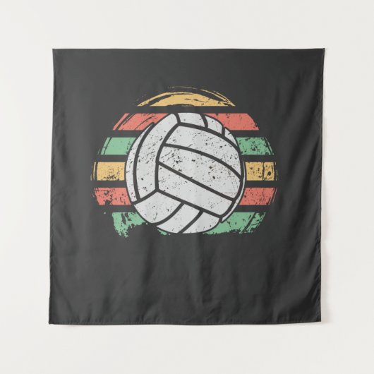 Retro Vintag Volleyball Wandteppich (Vorderseite)